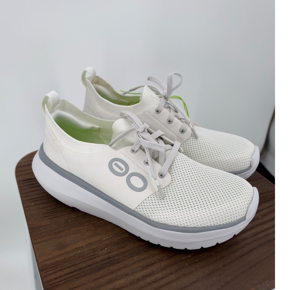 Oofos OOMY Stride Women White Recovery Sneakers Shoes 5077 Size 7